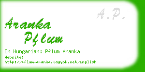 aranka pflum business card
